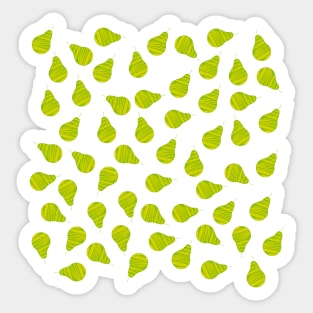 Green and yellow pear fruit pattern Sticker